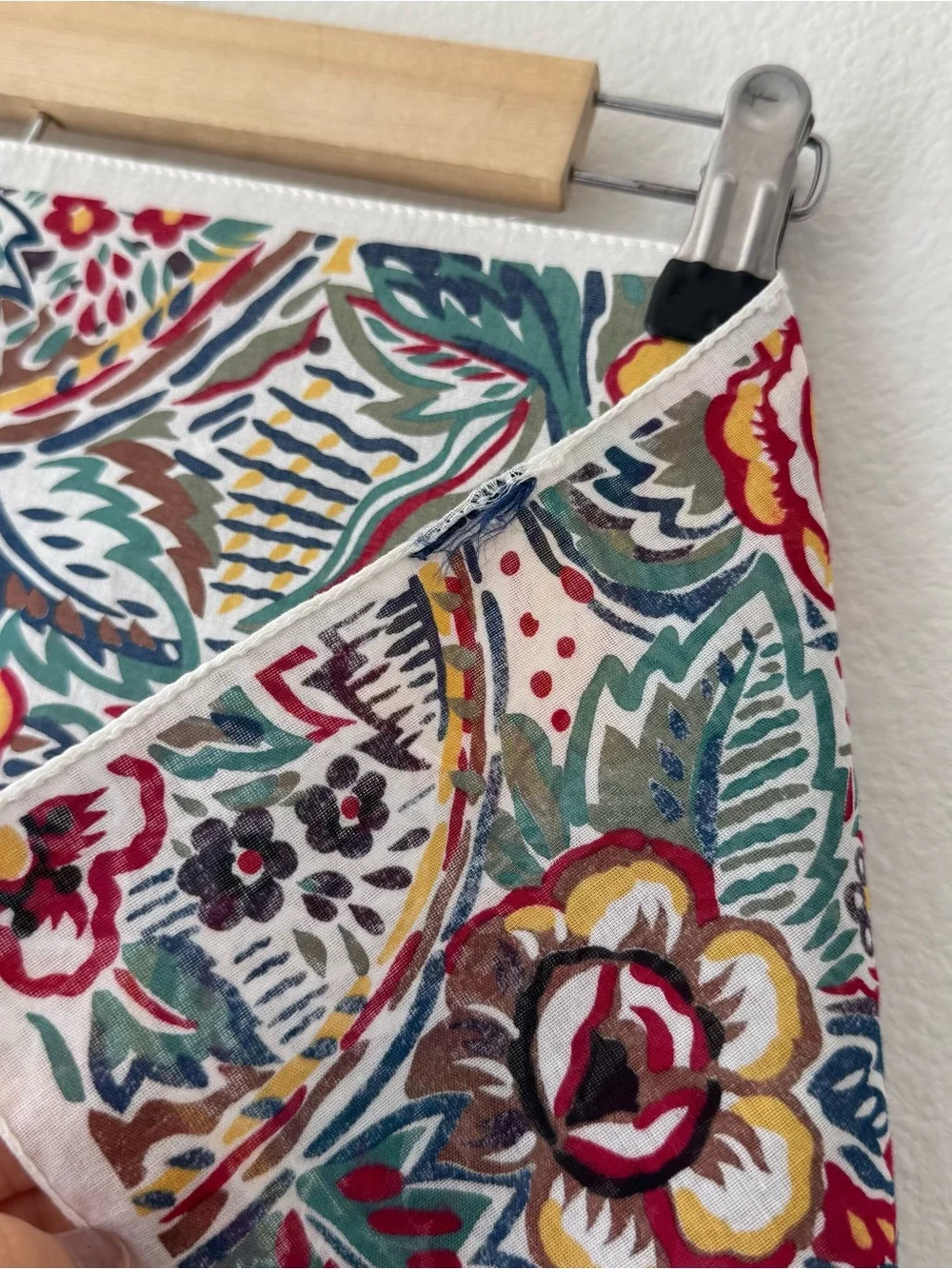 Square Floral Print Scarf